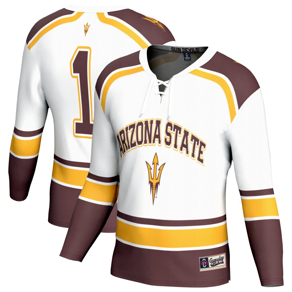 Unisex GameDay Greats White Arizona State Sun Devils Lightweight Hockey Fashion Jersey - ujerseystore