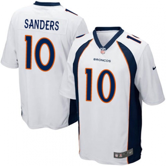 Men's Nike Denver Broncos #10 Emmanuel Sanders Game White NFL Jersey - Ujersey