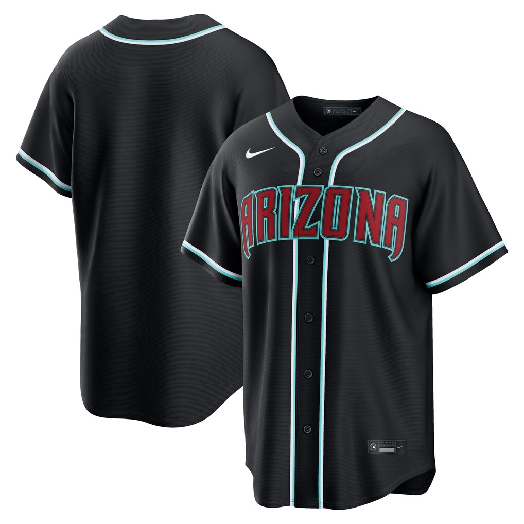 Men's Arizona Diamondbacks Nike Fashion Replica Black Out Jersey - Ujersey Shop