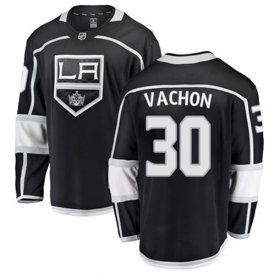 Youth Los Angeles Kings #30 Rogie Vachon Authentic Black Home Fanatics Branded Breakaway NHL Jersey - Ujersey