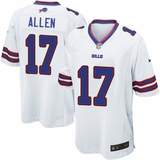 Men's Nike Buffalo Bills #17 Josh Allen Game White NFL Jersey - Ujersey