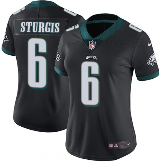Women's Nike Philadelphia Eagles #6 Caleb Sturgis Black Alternate Vapor Untouchable Limited Player NFL Jersey - Ujersey