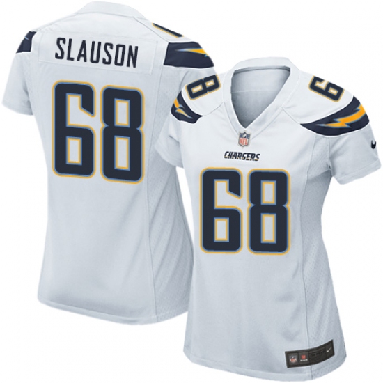 Women's Nike Los Angeles Chargers #68 Matt Slauson Game White NFL Jersey - Ujersey