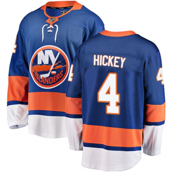 Men's New York Islanders #4 Thomas Hickey Fanatics Branded Royal Blue Home Breakaway NHL Jersey - Ujersey