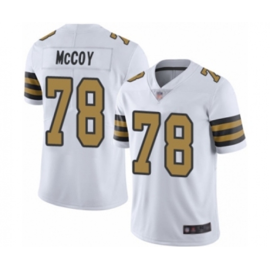 Men's New Orleans Saints #78 Erik McCoy Limited White Rush Vapor Untouchable Football Jersey - Ujersey