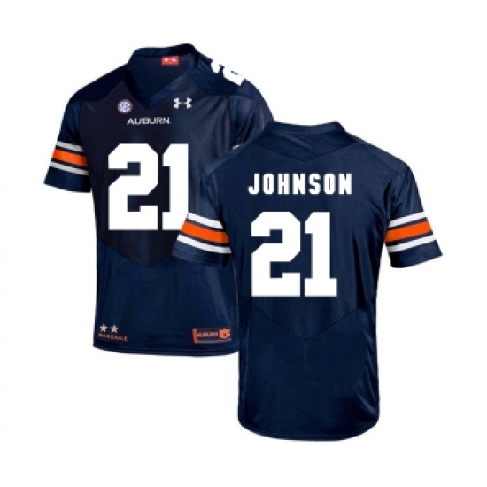 Auburn Tigers 21 Kerryon Johnson Navy College Football Jersey - Ujersey