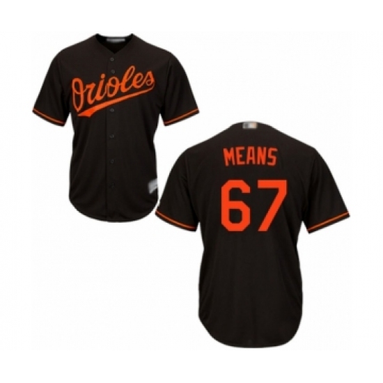 Men's Baltimore Orioles #67 John Means Replica Black Alternate Cool Base Baseball Jersey - Ujersey