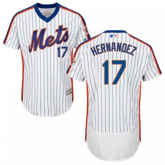 Men's Majestic New York Mets #17 Keith Hernandez White Alternate Flex Base Authentic Collection MLB Jersey - Ujersey