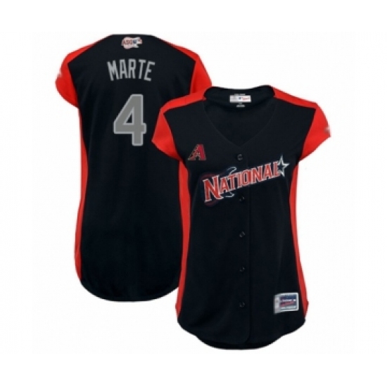 Women's Arizona Diamondbacks #4 Ketel Marte Authentic Navy Blue National League 2019 Baseball All-Star Jersey - Ujersey
