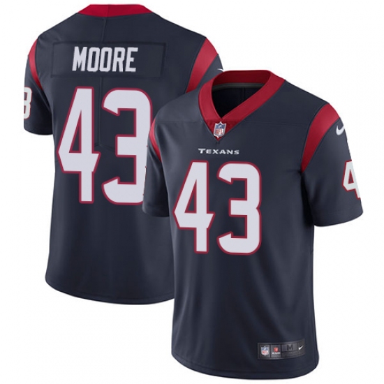 Men's Nike Houston Texans #43 Corey Moore Navy Blue Team Color Vapor Untouchable Limited Player NFL Jersey - Ujersey