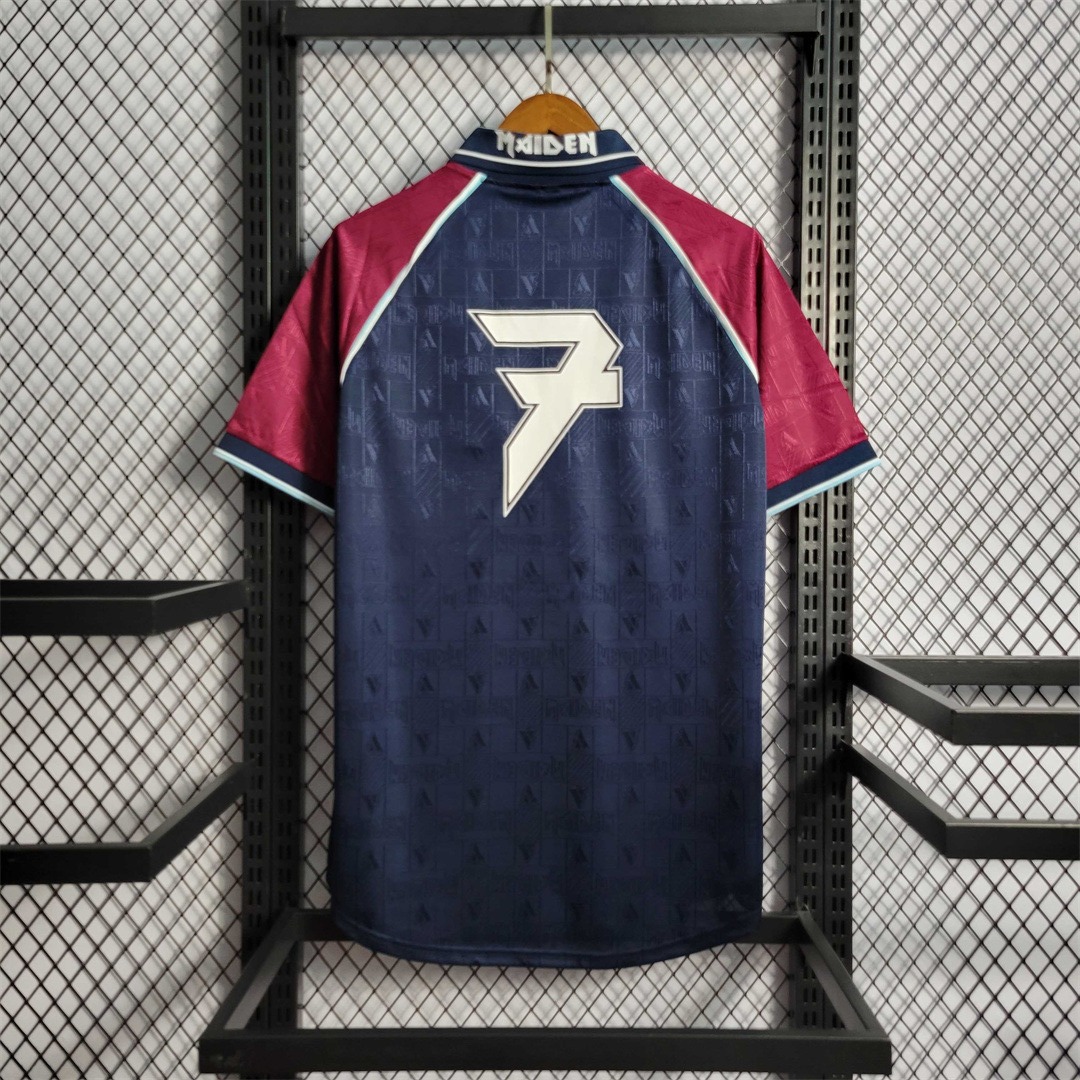 West Ham United Retro Football Jersey Iron Maiden Home Joint Board Shirt 1999/01 - U-jersey