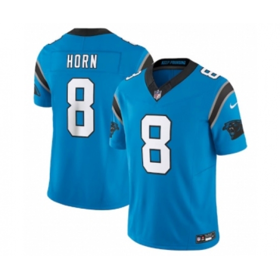 Men's Nike Carolina Panthers #8 Jaycee Horn Blue 2023 F.U.S.E. Vapor Untouchable Stitched Football Jersey - Ujersey