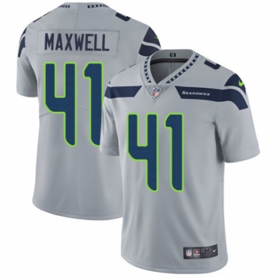 Men's Nike Seattle Seahawks #41 Byron Maxwell Grey Alternate Vapor Untouchable Limited Player NFL Jersey - Ujersey