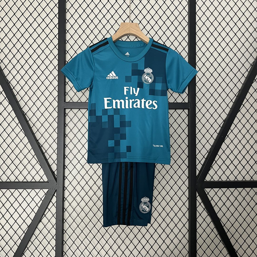 Real Madrid Retro Jersey Third Away Kids Kit Jersey+Shorts 2017/18 - U-jersey