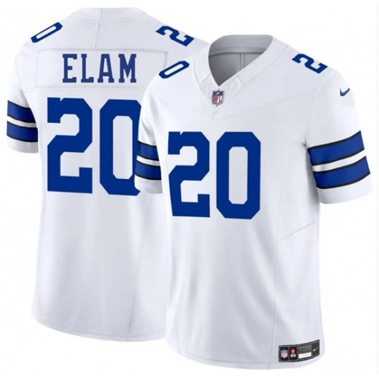 Men's Dallas Cowboys #20 Kaiir Elam White 2025 F.U.S.E. Vapor Untouchable Limited Football Stitched Jersey - Ujersey