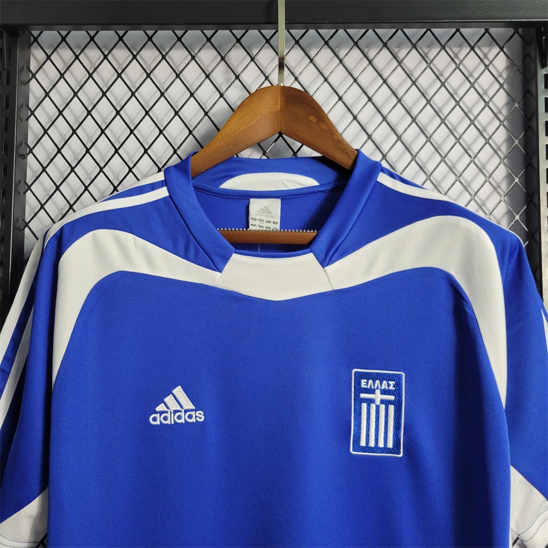 Greece Soccer Jersey Home Custom Shirt 2004 - Ujersey