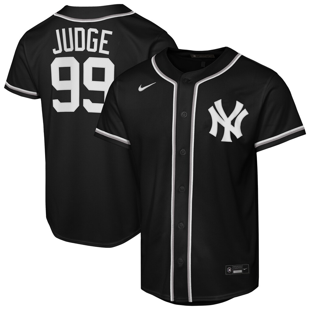Youth New York Yankees Aaron Judge Nike Black Fashion Replica Player Jersey - SUjersey01