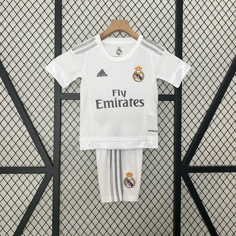 Real Madrid Retro Jersey Home Kids Kit Jersey+Shorts 2015/16 - Ujersey NHL