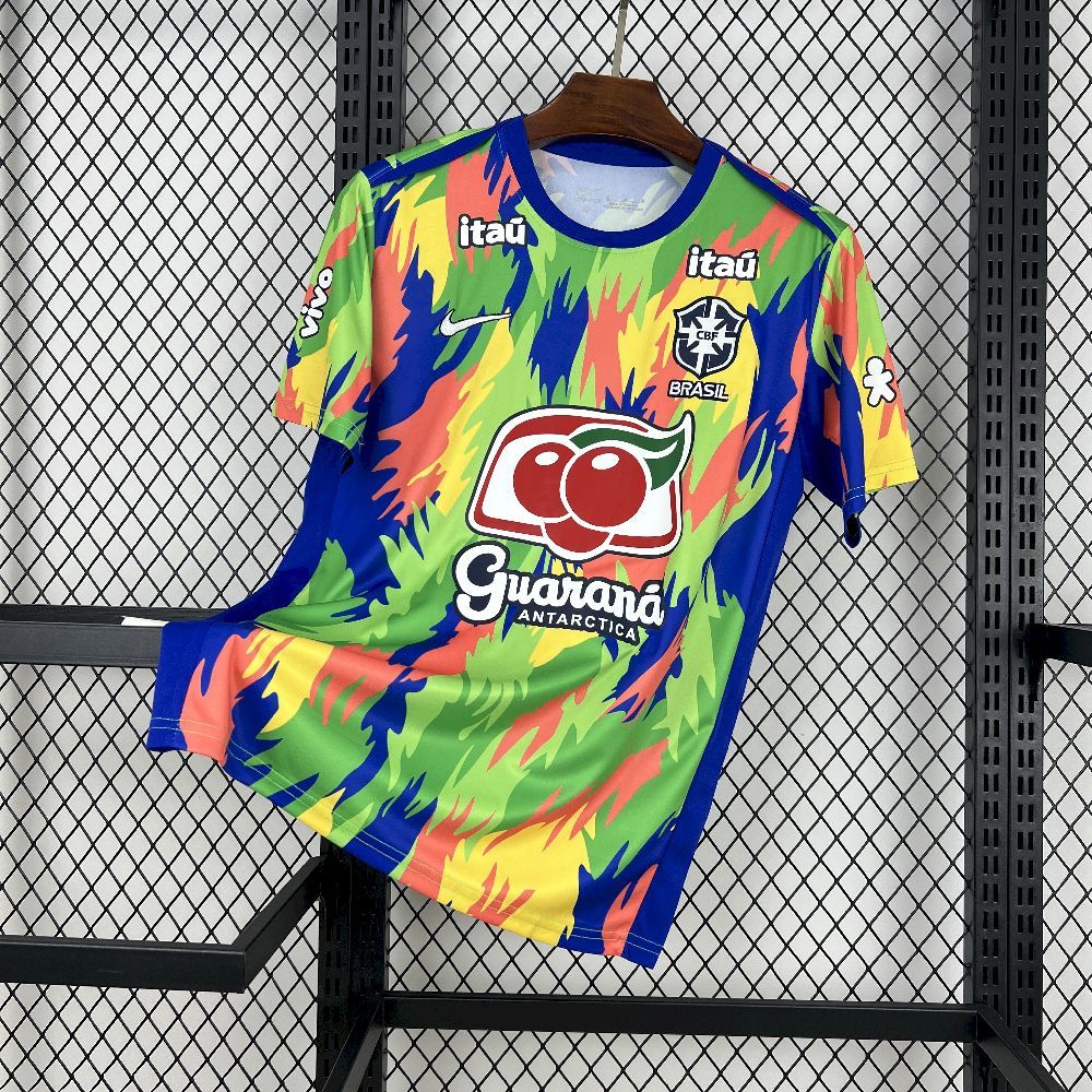 Brazil Soccer Jersey Colorful Training Custom Shirt 2025 - ujerseystore