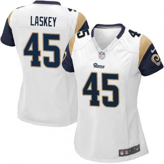 Women's Nike Los Angeles Rams #45 Zach Laskey Game White NFL Jersey - Ujersey
