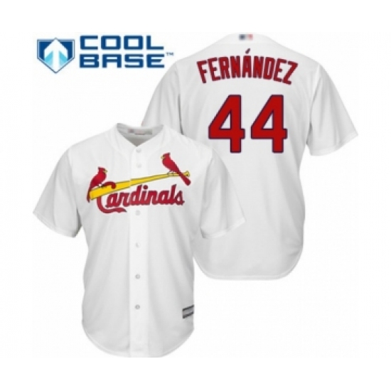 Youth St. Louis Cardinals #44 Junior Fernandez Authentic White Home Cool Base Baseball Player Jersey - Ujersey