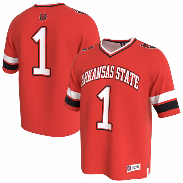 Unisex GameDay Greats Scarlet Arkansas State Red Wolves Lightweight Collegiate Football Fashion Jersey - Ujersey