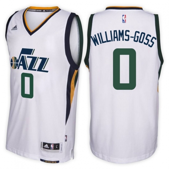 Utah Jazz #0 Nigel Williams-Goss Home White New Swingman Stitched NBA Jersey - Ujersey