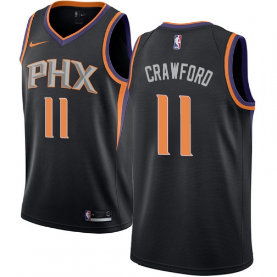 Men's Nike Phoenix Suns #11 Jamal Crawford Swingman Black NBA Jersey Statement Edition - Ujersey