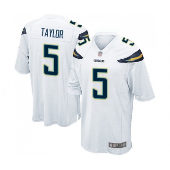 Men's Los Angeles Chargers #5 Tyrod Taylor Game White Football Jersey - Ujersey