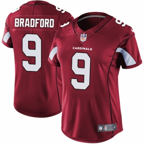 Women's Nike Arizona Cardinals #9 Sam Bradford Red Team Color Vapor Untouchable Limited Player NFL Jersey - Ujersey