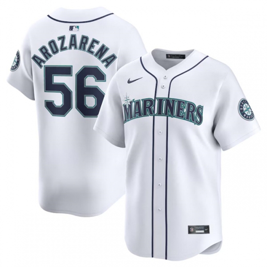 Men's Seattle Mariners #56 Randy Arozarena White 2024 Home Limited Stitched jersey - Ujersey