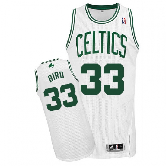 Men's Adidas Boston Celtics #33 Larry Bird Authentic White Home NBA Jersey - Ujersey