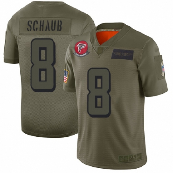 Women's Atlanta Falcons #8 Matt Schaub Limited Camo 2019 Salute to Service Football Jersey - Ujersey
