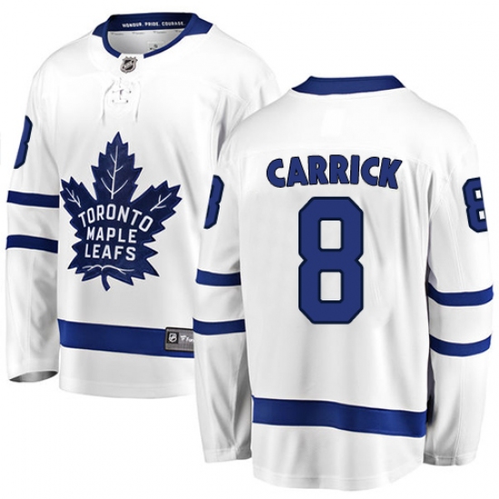 Men's Toronto Maple Leafs #8 Connor Carrick Fanatics Branded White Away Breakaway NHL Jersey - Ujersey