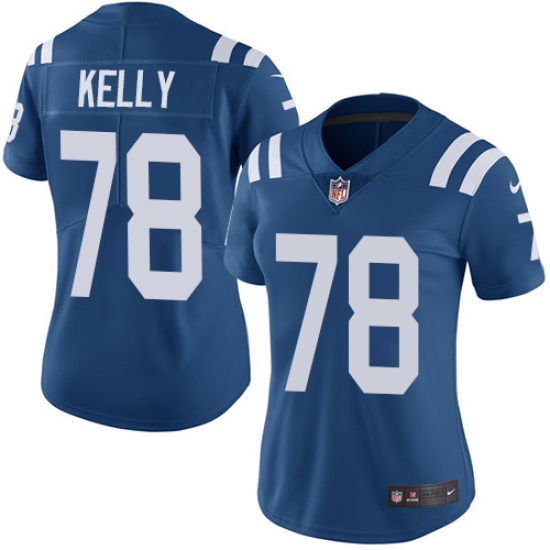 Women's Nike Indianapolis Colts #78 Ryan Kelly Royal Blue Team Color Vapor Untouchable Limited Player NFL Jersey - Ujersey