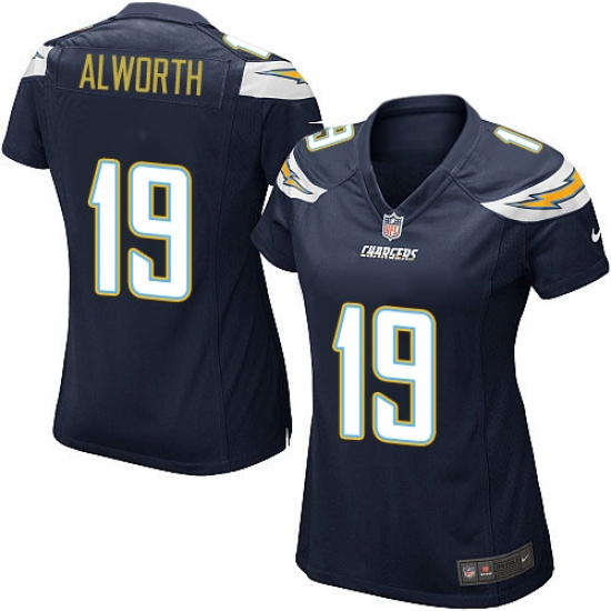 Women's Nike Los Angeles Chargers #19 Lance Alworth Game Navy Blue Team Color NFL Jersey - Ujersey