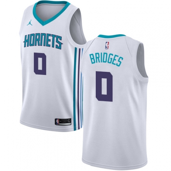 Women's Nike Jordan Charlotte Hornets #0 Miles Bridges Swingman White NBA Jersey - Association Edition - Ujersey
