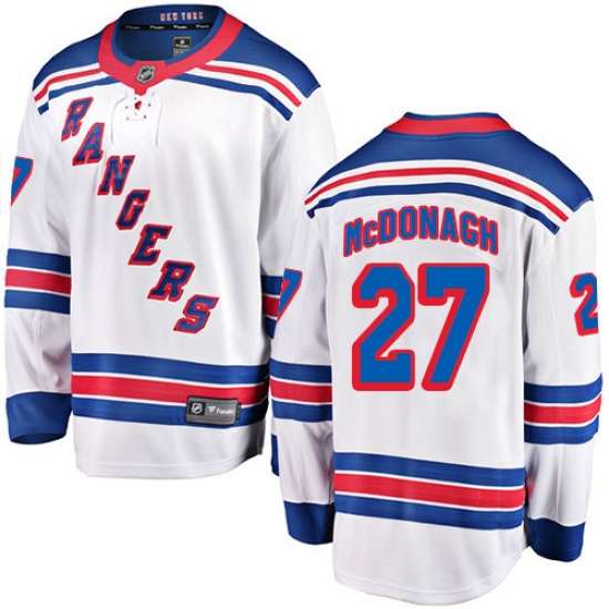 Youth New York Rangers #27 Ryan McDonagh Fanatics Branded White Away Breakaway NHL Jersey - Ujersey