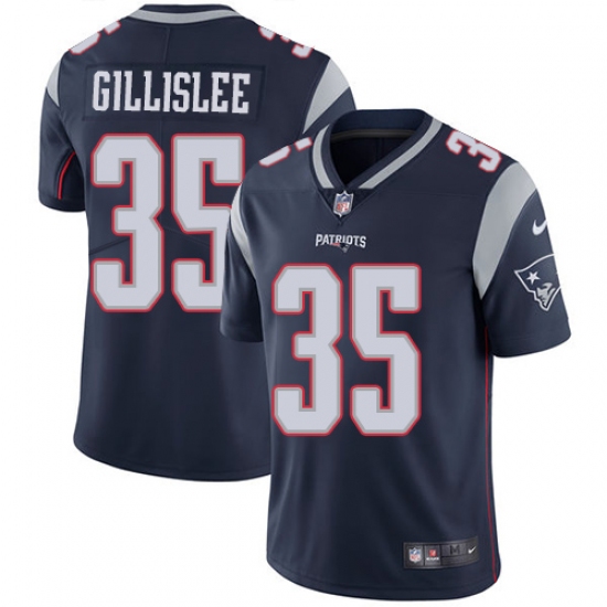 Men's Nike New England Patriots #35 Mike Gillislee Navy Blue Team Color Vapor Untouchable Limited Player NFL Jersey - Ujersey