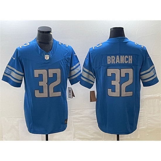 Men's Detroit Lions #32 Brian Branch Blue 2023 F U S E Vapor Untouchable Limited Stitched Jersey