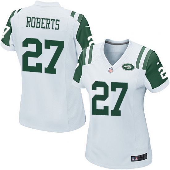 Women's Nike New York Jets #27 Darryl Roberts Game White NFL Jersey - Ujersey