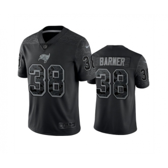 Men's Tampa Bay Buccaneers #38 Kenjon Barner Black Reflective Limited Stitched Jersey