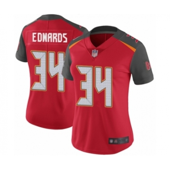 Women's Tampa Bay Buccaneers #34 Mike Edwards Red Team Color Vapor Untouchable Limited Player Football Jersey - Ujersey