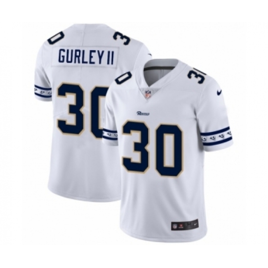 Men's Los Angeles Rams #30 Todd Gurley White Team Logo Cool Edition Jersey - Ujersey