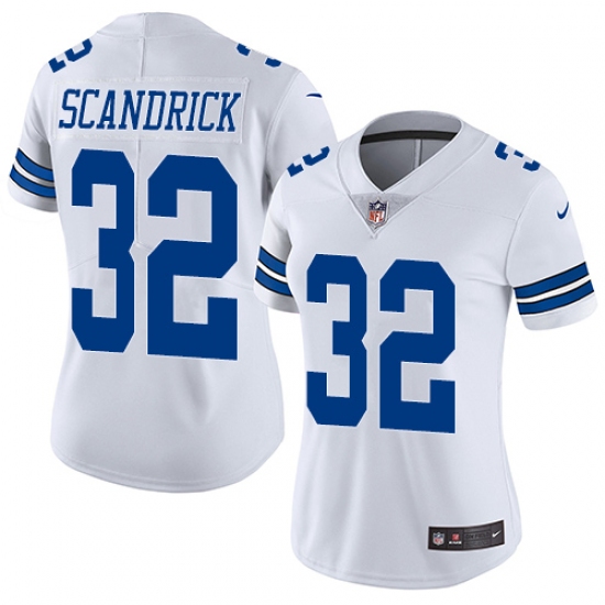 Women's Nike Dallas Cowboys #32 Orlando Scandrick White Vapor Untouchable Limited Player NFL Jersey - Ujersey
