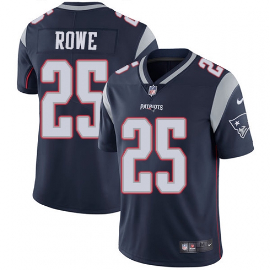 Youth Nike New England Patriots #25 Eric Rowe Navy Blue Team Color Vapor Untouchable Limited Player NFL Jersey - Ujersey