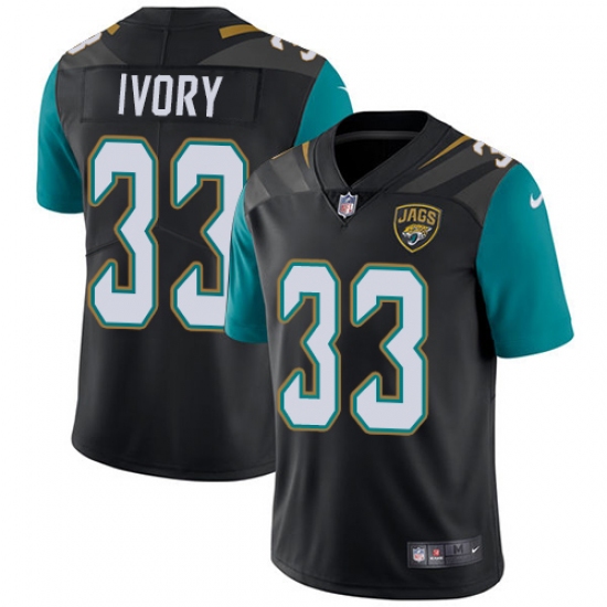 Men's Nike Jacksonville Jaguars #33 Chris Ivory Black Alternate Vapor Untouchable Limited Player NFL Jersey - Ujersey