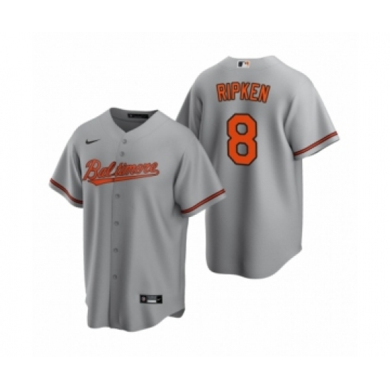 Women's Baltimore Orioles #8 Cal Ripken Jr. Nike Gray Replica Road Jersey - Ujersey