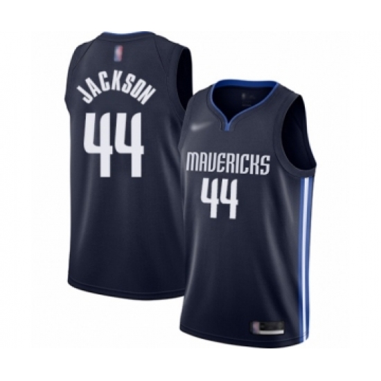 Women's Dallas Mavericks #44 Justin Jackson Swingman Navy Finished Basketball Jersey - Statement Edition - Ujersey