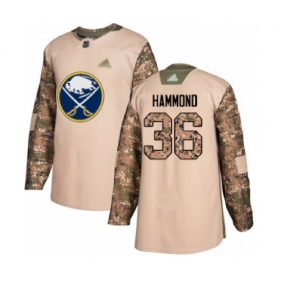 Men's Buffalo Sabres #36 Andrew Hammond Authentic Camo Veterans Day Practice Hockey Jersey - Ujersey